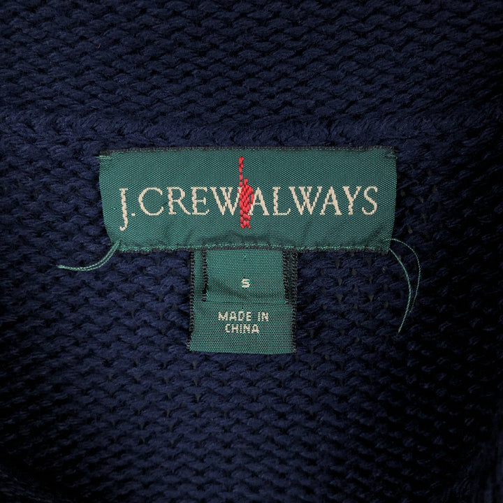 90'S J.Crew Always Roll Neck Cotton Knit Sweater, Men's Size S (approx.), Vintage cotton navy blue type Vintage Second Hand