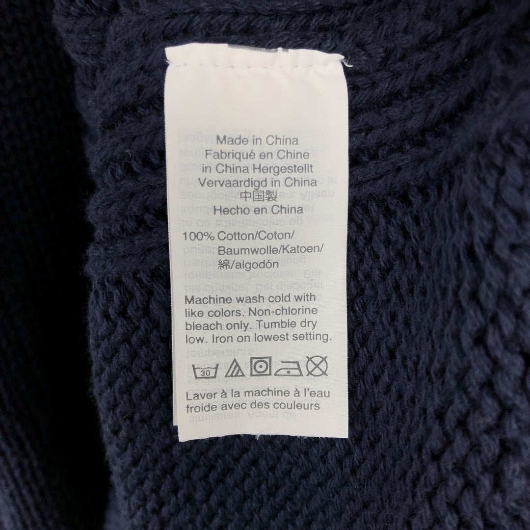 90'S J.Crew Always Roll Neck Cotton Knit Sweater, Men's Size S (approx.), Vintage cotton navy blue type Vintage Second Hand
