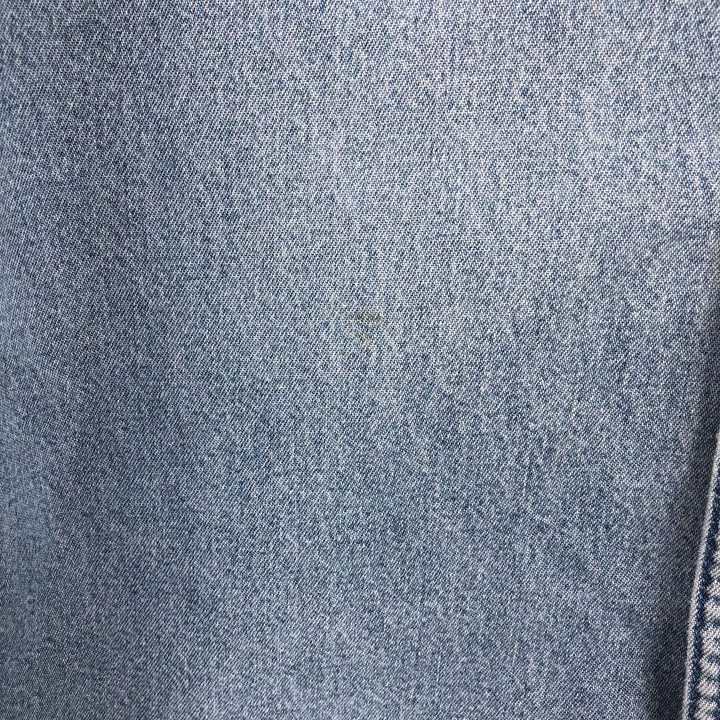 Dickies Long Sleeve Button Down Denim Shirt, Men's Size L cotton Blue type light blue Vintage Second Hand