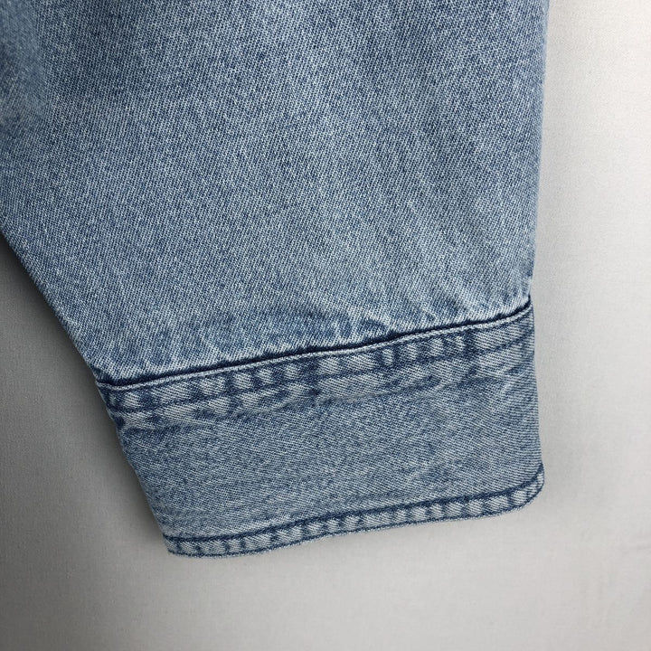 Dickies Long Sleeve Button Down Denim Shirt, Men's Size L cotton Blue type light blue Vintage Second Hand