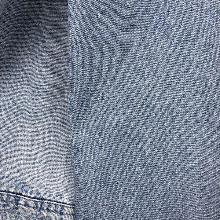 Dickies Long Sleeve Button Down Denim Shirt, Men's Size L cotton Blue type light blue Vintage Second Hand