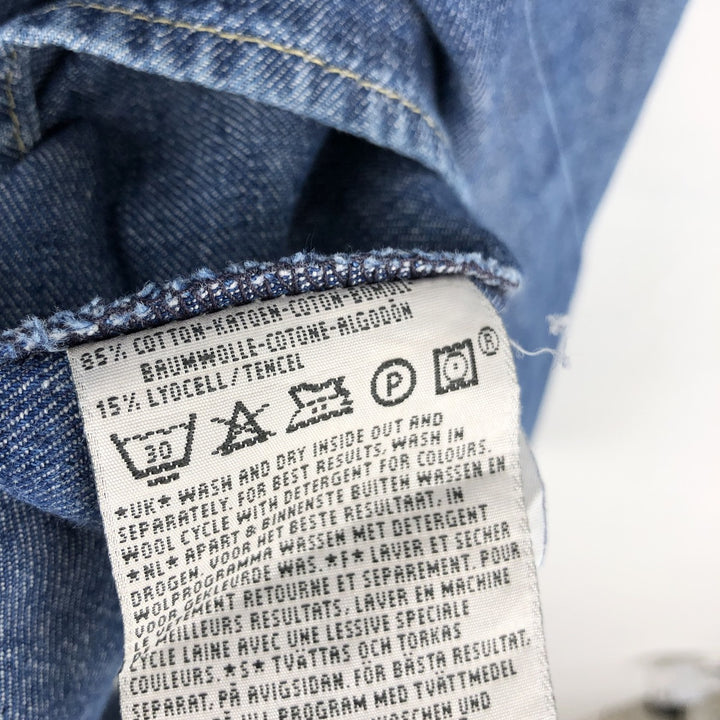 2000'S Levi's ENGINEERED Long-Sleeve Denim Shirt, Boxy Fit, Men's Size M (approx.) cotton blue type Vintage Second Hand