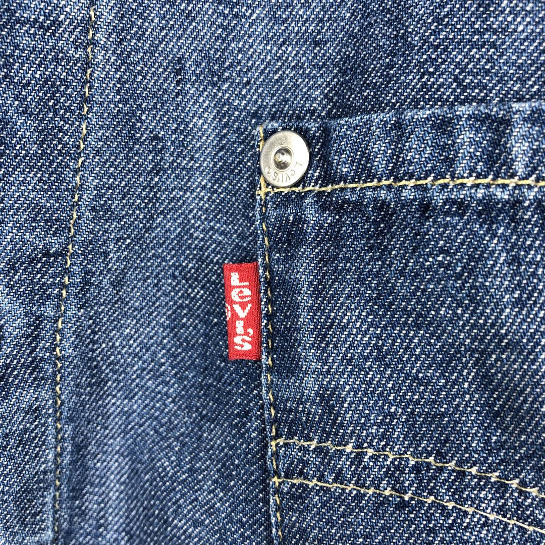 2000'S Levi's ENGINEERED Long-Sleeve Denim Shirt, Boxy Fit, Men's Size M (approx.) cotton blue type Vintage Second Hand