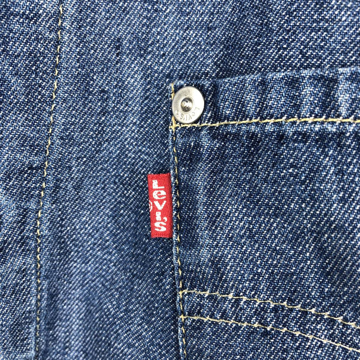 2000'S Levi's ENGINEERED Long-Sleeve Denim Shirt, Boxy Fit, Men's Size M (approx.) cotton blue type Vintage Second Hand