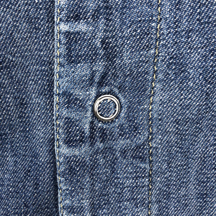 2000'S Levi's ENGINEERED Long-Sleeve Denim Shirt, Boxy Fit, Men's Size M (approx.) cotton blue type Vintage Second Hand