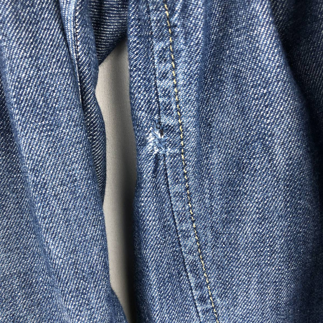 2000'S Levi's ENGINEERED Long-Sleeve Denim Shirt, Boxy Fit, Men's Size M (approx.) cotton blue type Vintage Second Hand