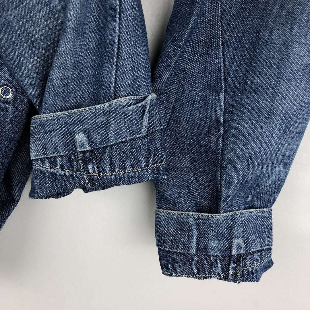 2000'S Levi's ENGINEERED Long-Sleeve Denim Shirt, Boxy Fit, Men's Size M (approx.) cotton blue type Vintage Second Hand