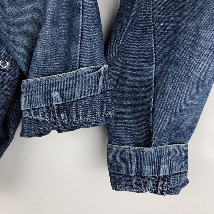 2000'S Levi's ENGINEERED Long-Sleeve Denim Shirt, Boxy Fit, Men's Size M (approx.) cotton blue type Vintage Second Hand