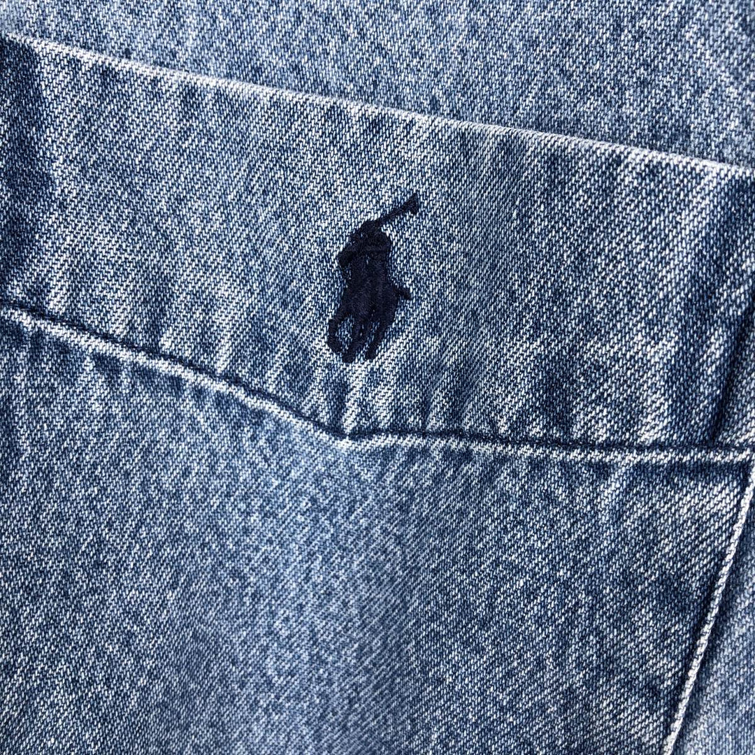 Ralph Lauren CLASSIC FIT Long-Sleeve Button-Down Denim Shirt, Men's Size XL (approx.) cotton blue type Vintage Second Hand