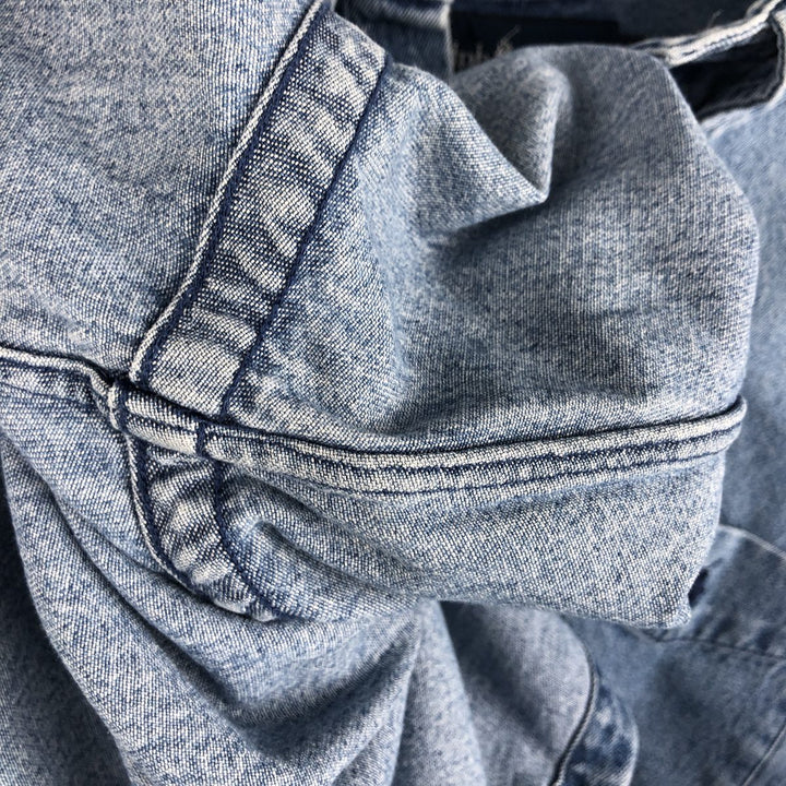 Ralph Lauren CLASSIC FIT Long-Sleeve Button-Down Denim Shirt, Men's Size XL (approx.) cotton blue type Vintage Second Hand