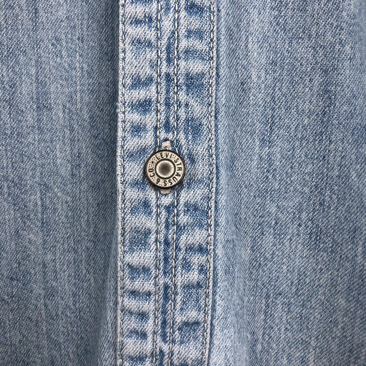 Levi's long-sleeved denim shirt, men's size M cotton Blue type light blue Vintage Second Hand