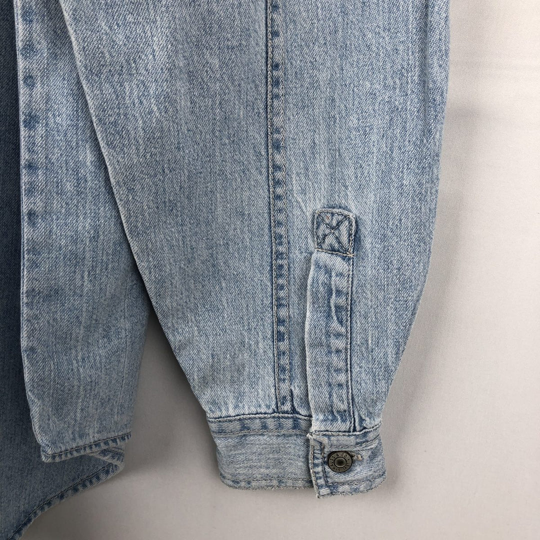 Levi's long-sleeved denim shirt, men's size M cotton Blue type light blue Vintage Second Hand