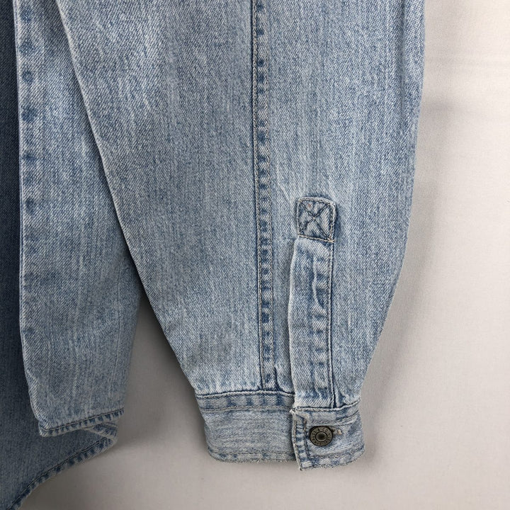 Levi's long-sleeved denim shirt, men's size M cotton Blue type light blue Vintage Second Hand