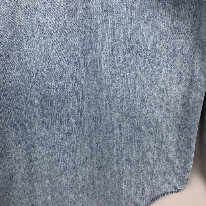 Levi's long-sleeved denim shirt, men's size M cotton Blue type light blue Vintage Second Hand