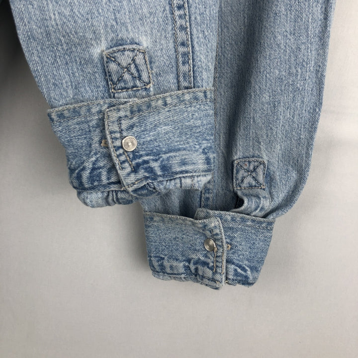 Levi's long-sleeved denim shirt, men's size M cotton Blue type light blue Vintage Second Hand