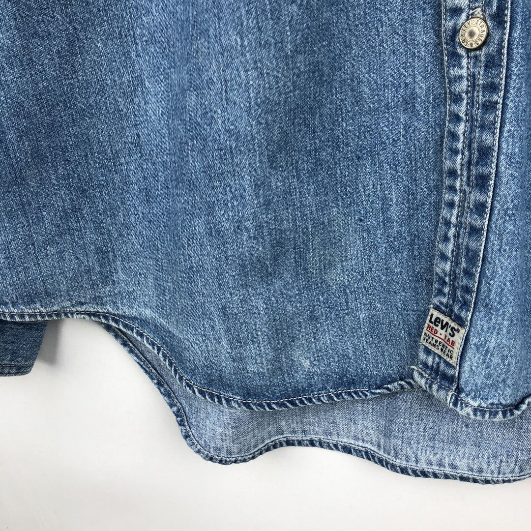 90'S Levi's Long-Sleeve Denim Shirt, Made in Indonesia, Men's Size L (Equivalent), Vintage cotton blue type Vintage Second Hand