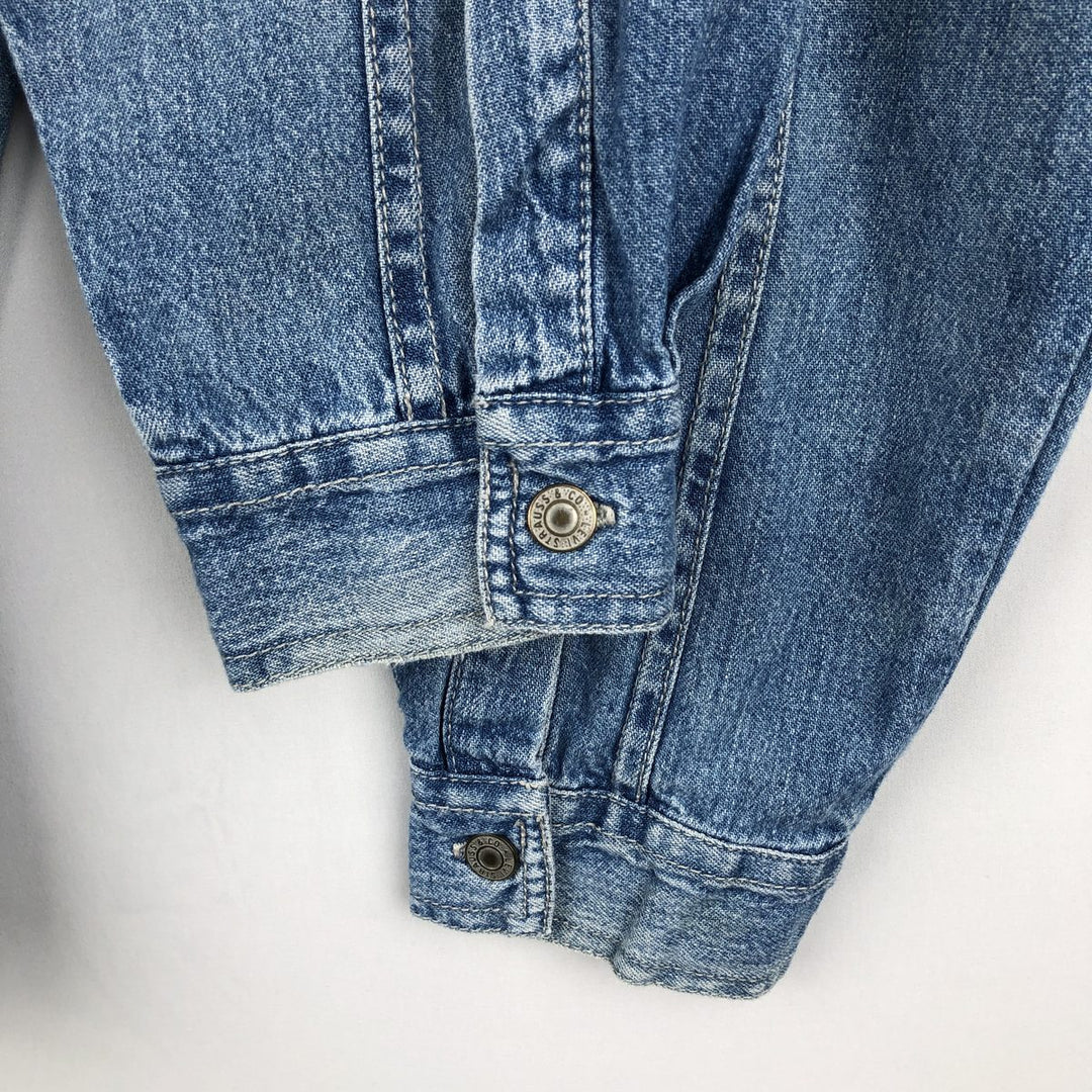 90'S Levi's Long-Sleeve Denim Shirt, Made in Indonesia, Men's Size L (Equivalent), Vintage cotton blue type Vintage Second Hand
