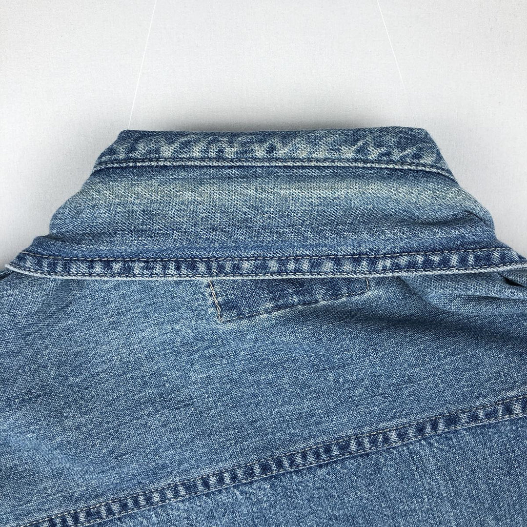 90'S Levi's Long-Sleeve Denim Shirt, Made in Indonesia, Men's Size L (Equivalent), Vintage cotton blue type Vintage Second Hand