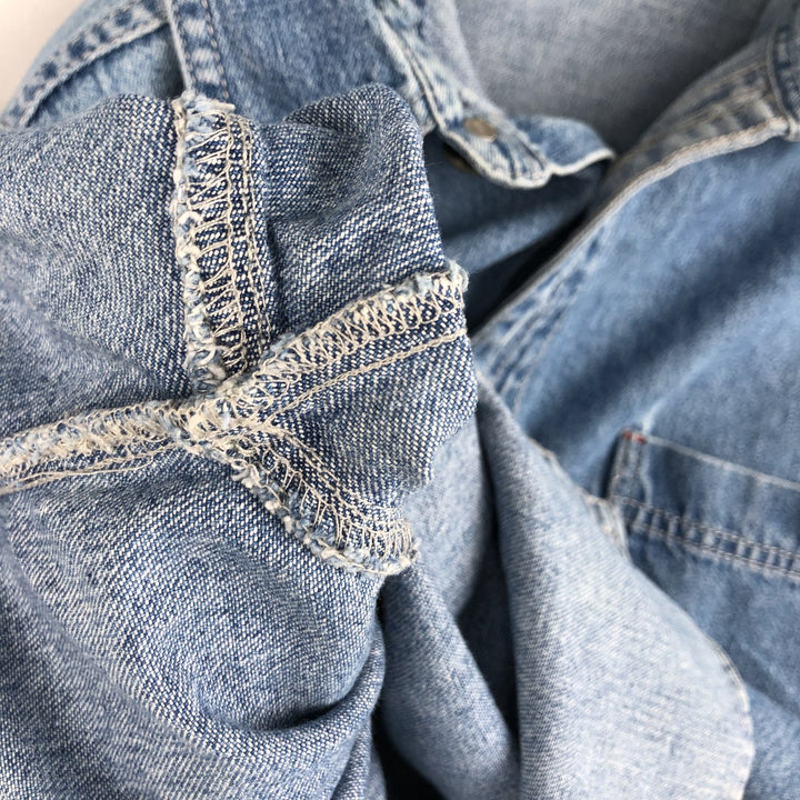 90'S Levi's Long-Sleeve Denim Shirt, Made in Indonesia, Men's Size L (Equivalent), Vintage cotton blue type Vintage Second Hand