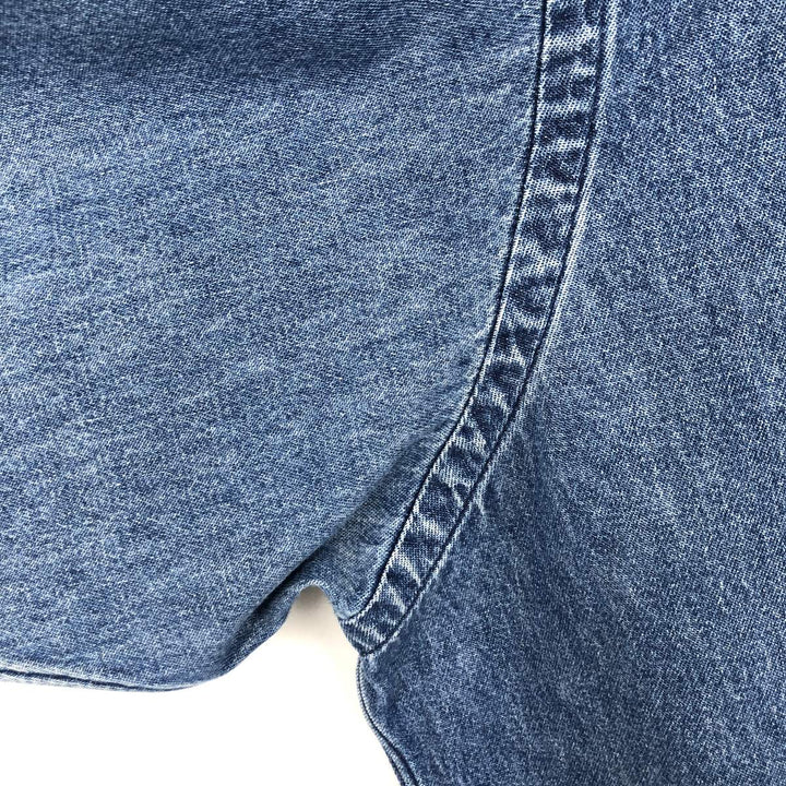 Ralph Lauren long sleeve button down denim shirt, men's XL size cotton blue type Vintage Second Hand