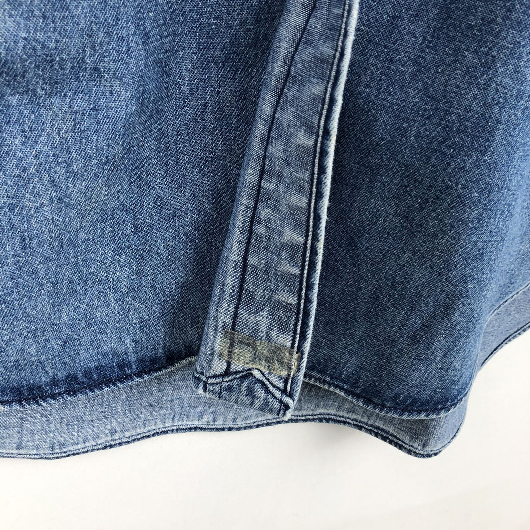 Ralph Lauren long sleeve button down denim shirt, men's XL size cotton blue type Vintage Second Hand