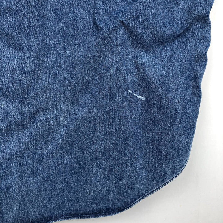 Ralph Lauren long sleeve button down denim shirt, men's XL size cotton blue type Vintage Second Hand