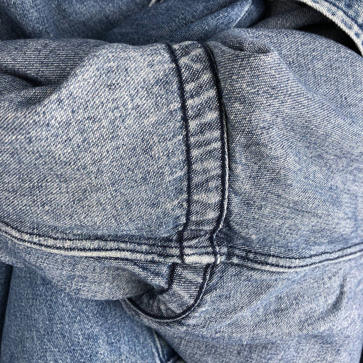 Ralph Lauren long sleeve button down denim shirt, men's XL size cotton blue type Vintage Second Hand