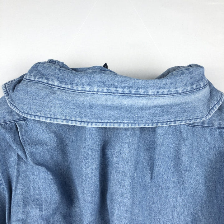 Ralph Lauren POLO SPORT long-sleeved denim shirt, men's size L (approx.) cotton blue type Vintage Second Hand