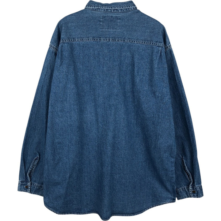 90'S Levi's Long-Sleeve Denim Shirt, Made in Indonesia, Men's Size XL (Equivalent), Vintage cotton blue type Vintage Second Hand