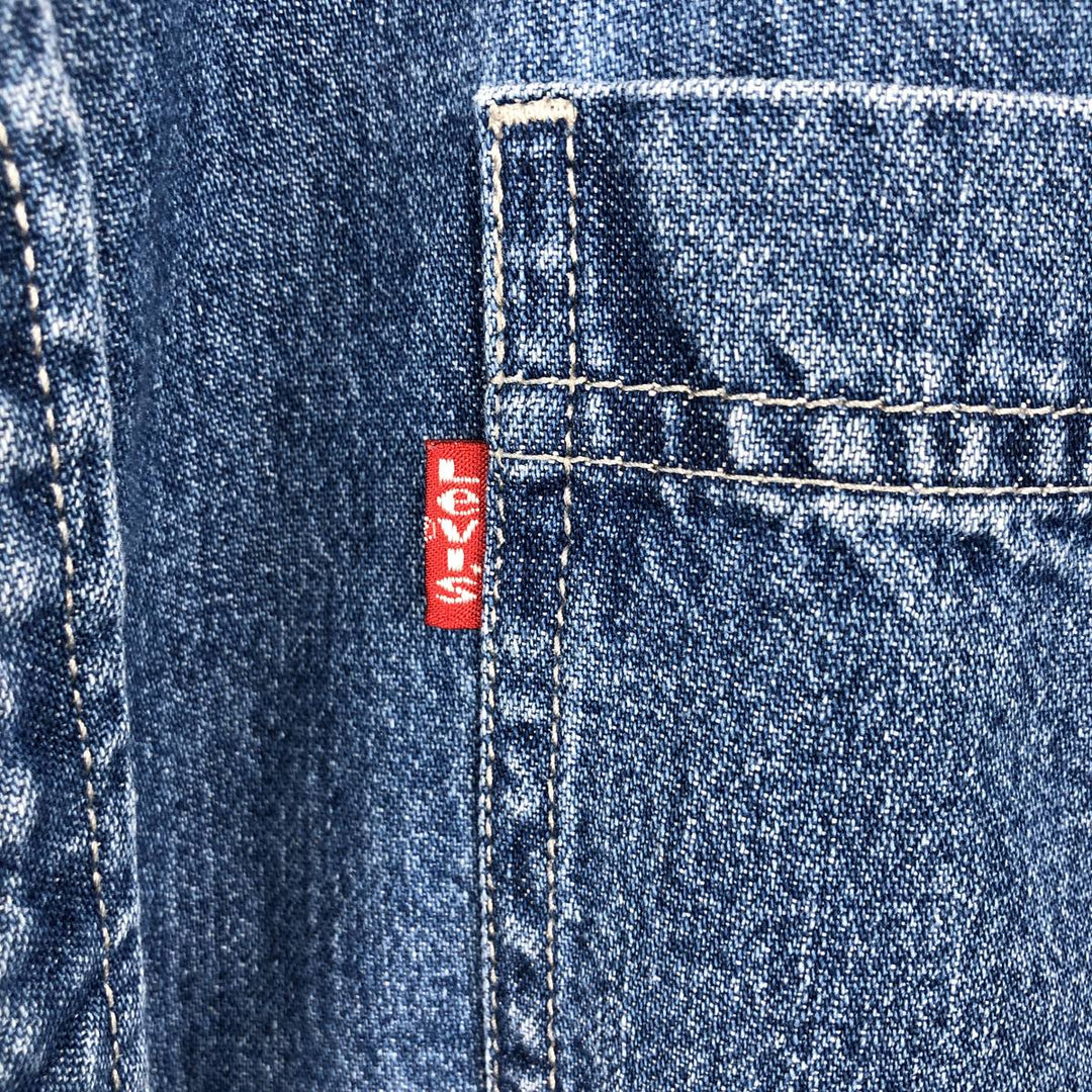 90'S Levi's Long-Sleeve Denim Shirt, Made in Indonesia, Men's Size XL (Equivalent), Vintage cotton blue type Vintage Second Hand