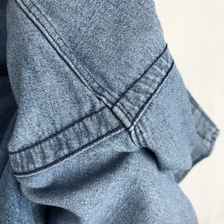 Ralph Lauren BLAKE Long-Sleeve Button-Down Denim Shirt, Men's Size XL (approx.) cotton blue type Vintage Second Hand