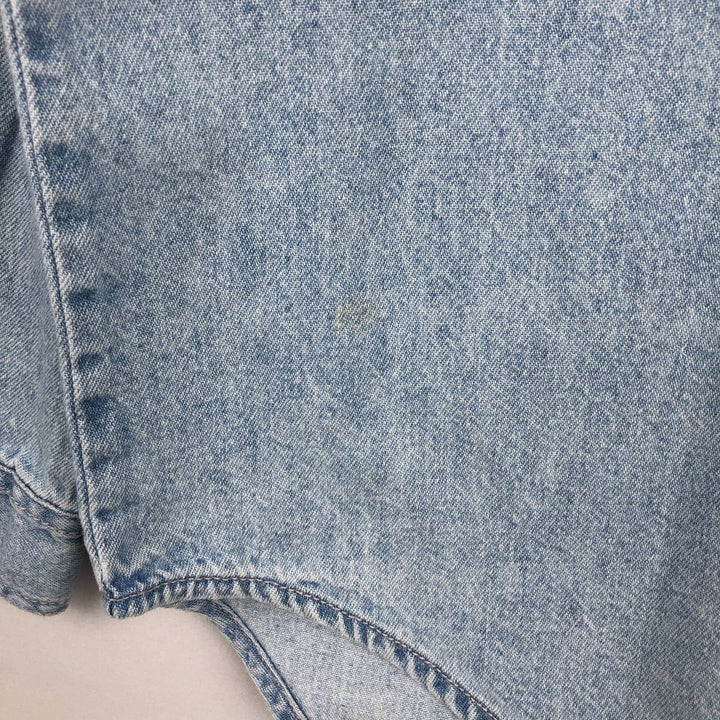 90'S Vintage Levi's Long Sleeve Denim Shirt, Men's Size Medium cotton Blue type light blue Vintage Second Hand