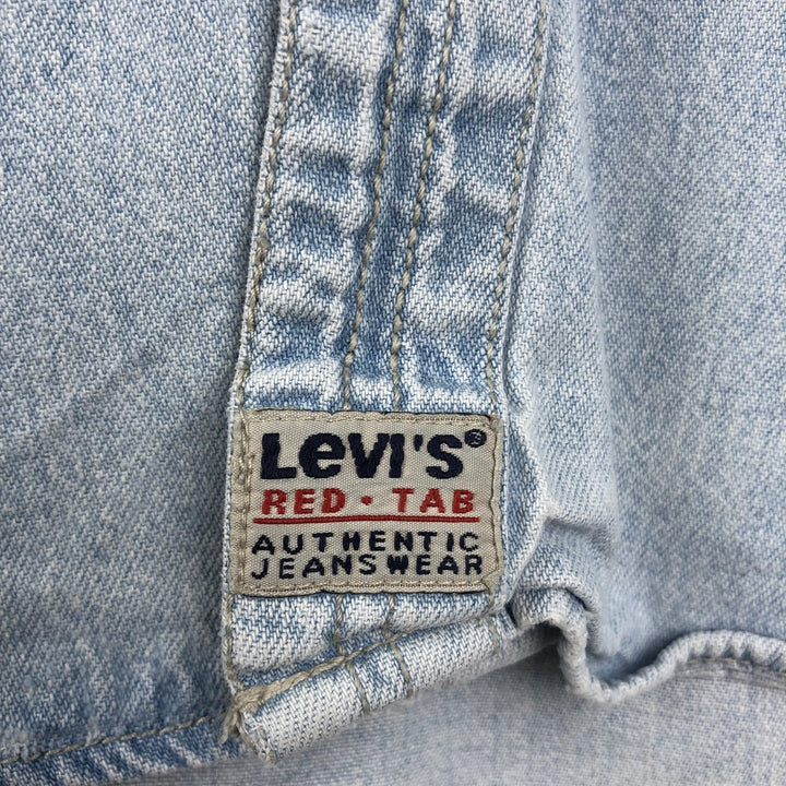 90'S Levi's RED TAB Long-Sleeve Denim Shirt, Men's Size L (approx.), Vintage cotton blue type Vintage Second Hand