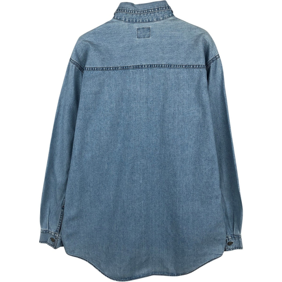 90s-00'S Levi's RED TAB JEANS Long-Sleeve Denim Shirt, Men's Size M (Equivalent), Vintage cotton Blue type light blue Vintage Second Hand