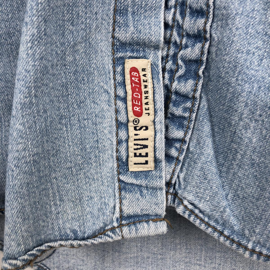 90s-00'S Levi's RED TAB JEANS Long-Sleeve Denim Shirt, Men's Size M (Equivalent), Vintage cotton Blue type light blue Vintage Second Hand