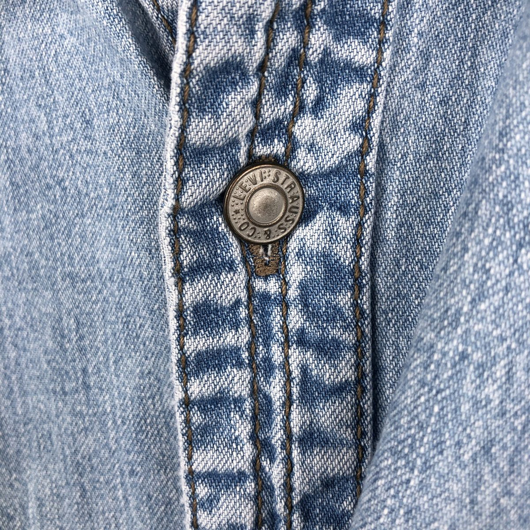 90s-00'S Levi's RED TAB JEANS Long-Sleeve Denim Shirt, Men's Size M (Equivalent), Vintage cotton Blue type light blue Vintage Second Hand