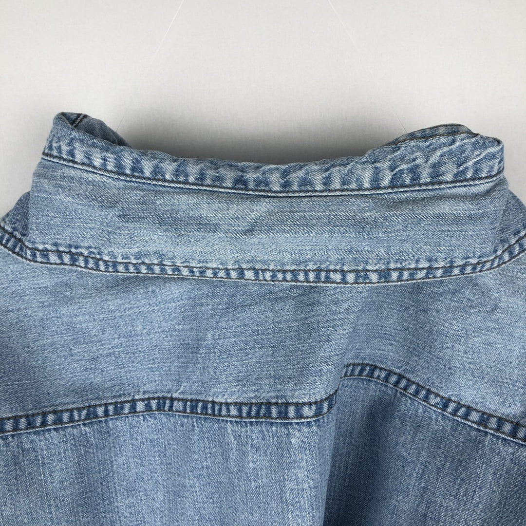 90s-00'S Levi's RED TAB JEANS Long-Sleeve Denim Shirt, Men's Size M (Equivalent), Vintage cotton Blue type light blue Vintage Second Hand