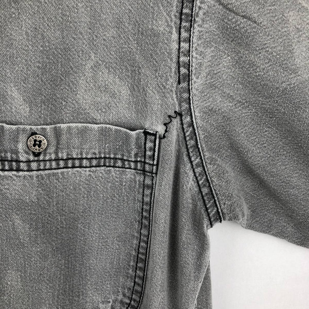 90'S Vintage Levi's Long Sleeve Denim Shirt, Men's Size Medium cotton gray type Vintage Second Hand