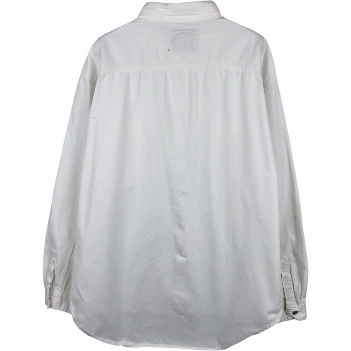 90'S Levi's long-sleeved white denim shirt, men's size L equivalent, vintage. cotton white type Vintage Second Hand