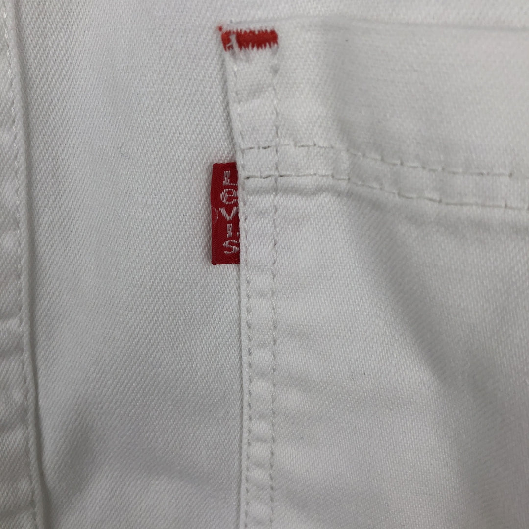90'S Levi's long-sleeved white denim shirt, men's size L equivalent, vintage. cotton white type Vintage Second Hand
