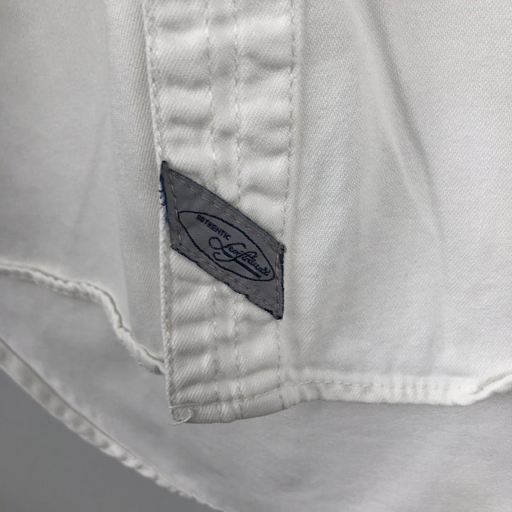 90'S Levi's long-sleeved white denim shirt, men's size L equivalent, vintage. cotton white type Vintage Second Hand
