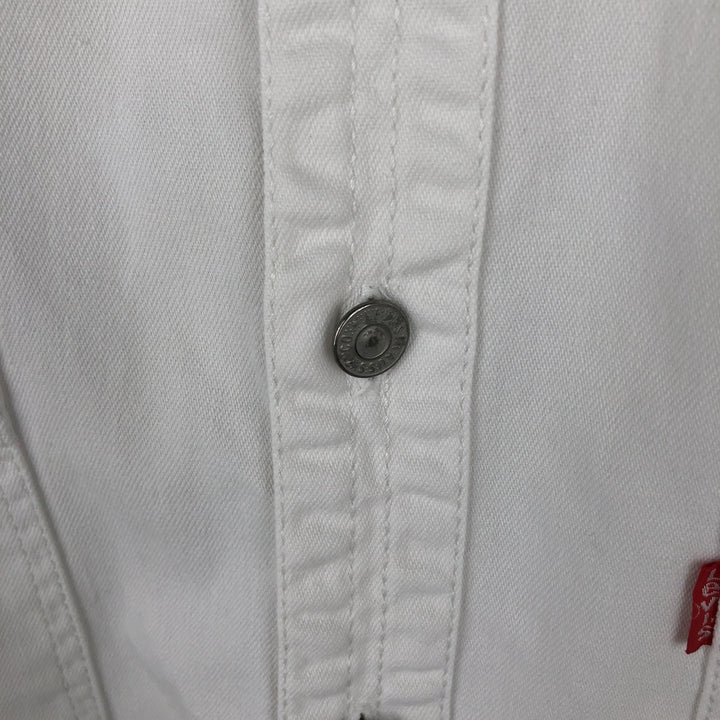 90'S Levi's long-sleeved white denim shirt, men's size L equivalent, vintage. cotton white type Vintage Second Hand