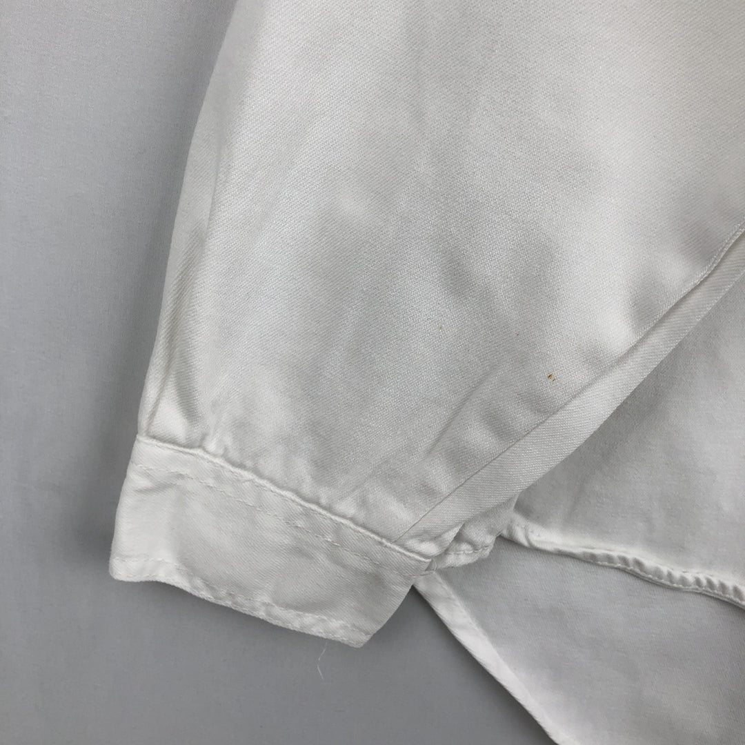 90'S Levi's long-sleeved white denim shirt, men's size L equivalent, vintage. cotton white type Vintage Second Hand
