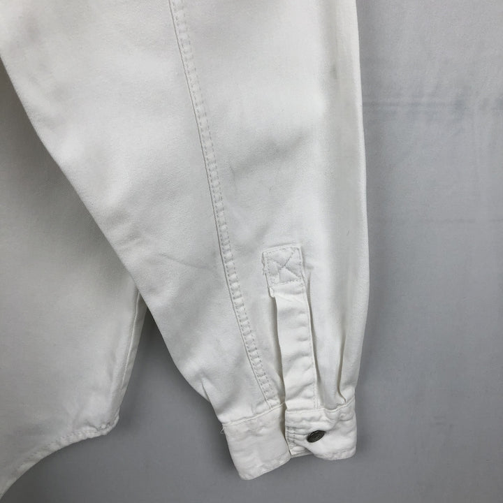 90'S Levi's long-sleeved white denim shirt, men's size L equivalent, vintage. cotton white type Vintage Second Hand