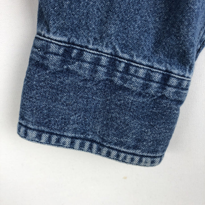 Ralph Lauren Chaps long-sleeved button-down denim shirt, men's size M cotton blue type Vintage Second Hand