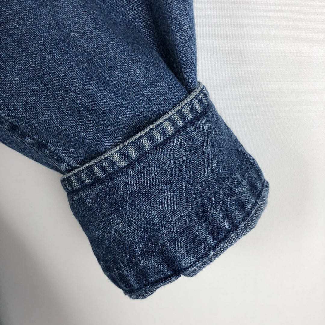 Ralph Lauren Chaps long-sleeved button-down denim shirt, men's size M cotton blue type Vintage Second Hand