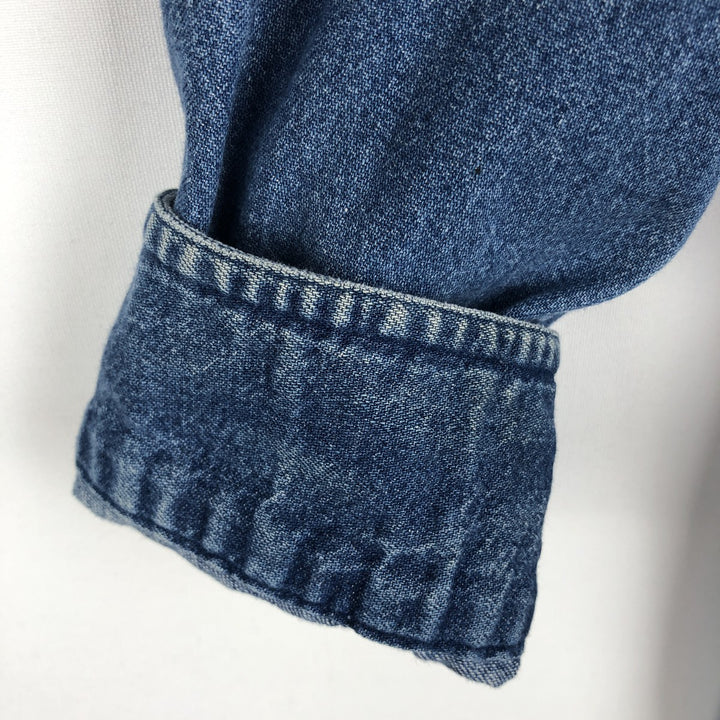 Ralph Lauren Chaps long-sleeved button-down denim shirt, men's size M cotton blue type Vintage Second Hand