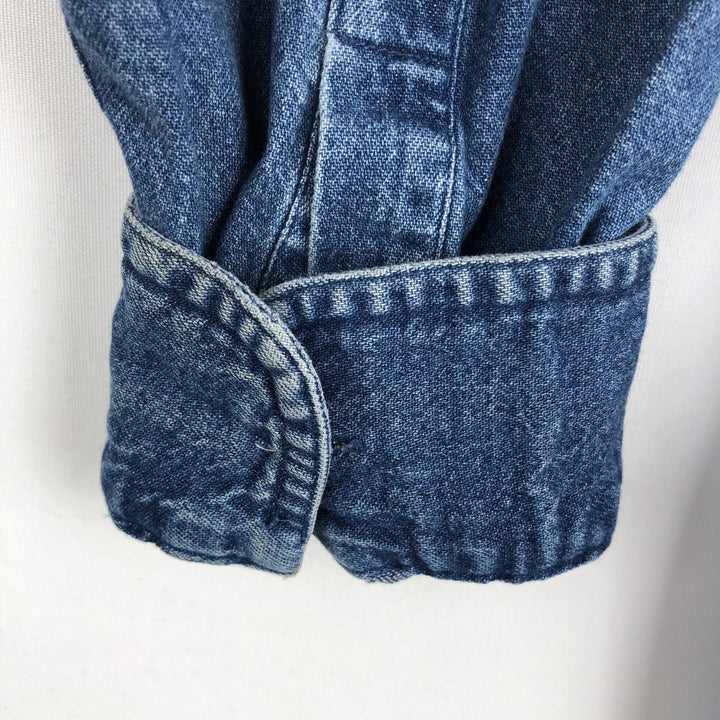 Ralph Lauren Chaps long-sleeved button-down denim shirt, men's size M cotton blue type Vintage Second Hand