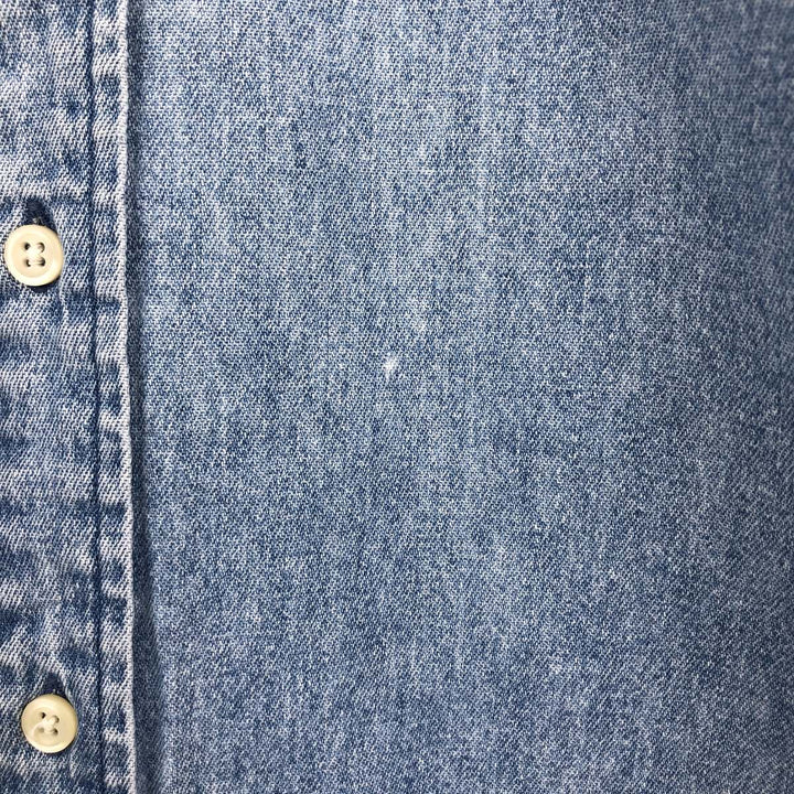 Ralph Lauren BLAIRE Long-Sleeve Button-Down Denim Shirt, Men's Size S (approx.) cotton Blue type light blue Vintage Second Hand