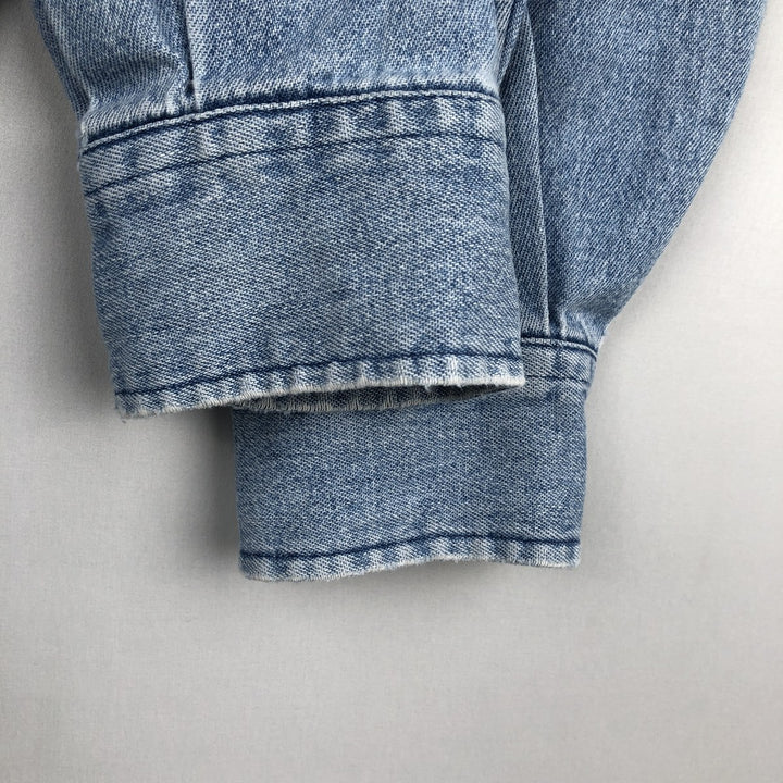 Ralph Lauren BLAIRE Long-Sleeve Button-Down Denim Shirt, Men's Size S (approx.) cotton Blue type light blue Vintage Second Hand